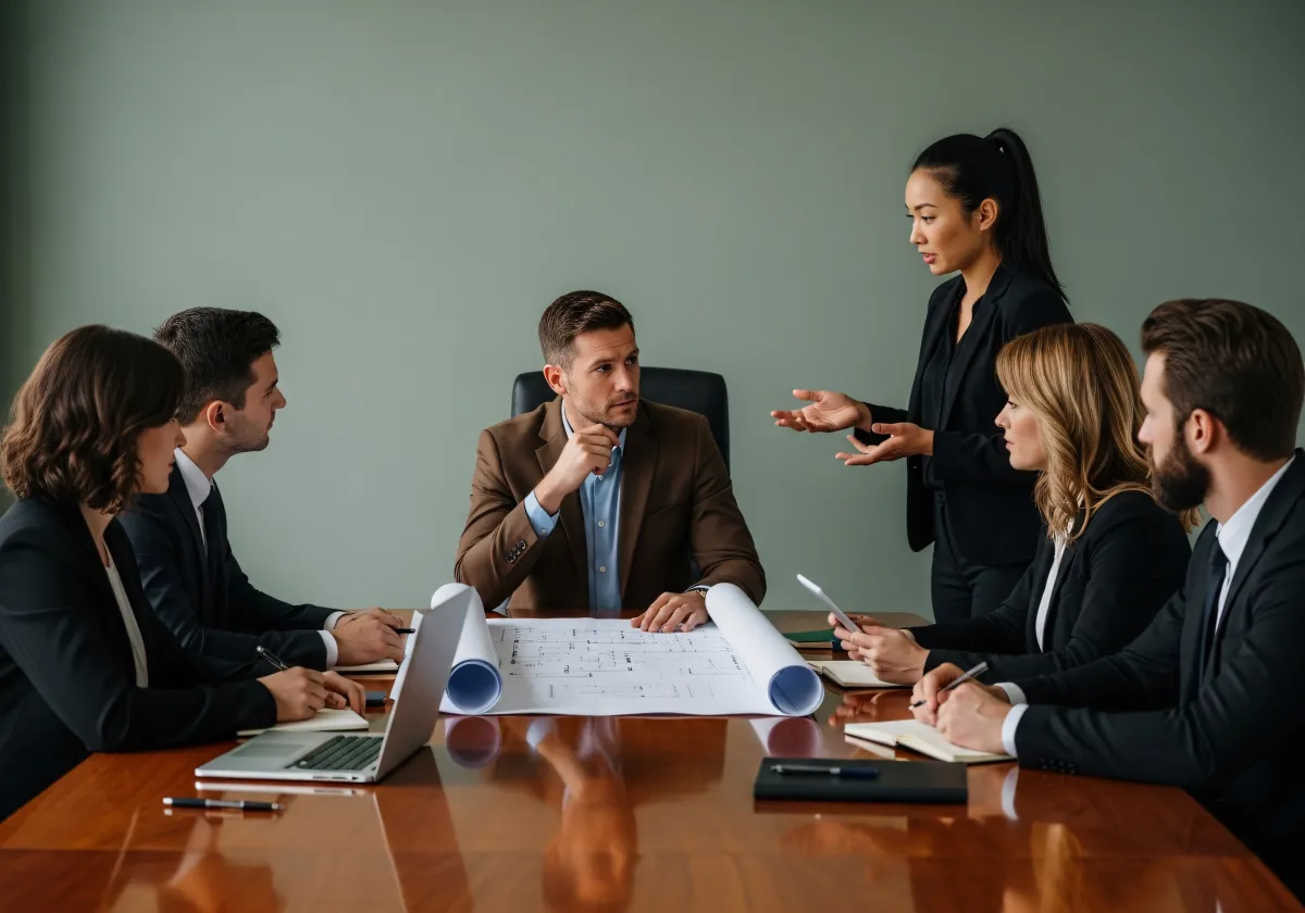 Equipe analisando dados imobiliários